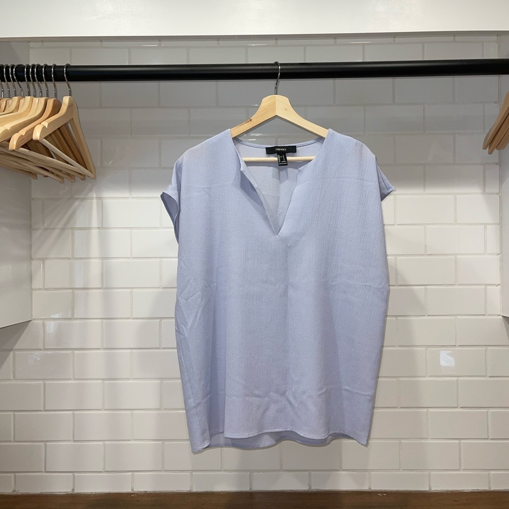 Forever 21 Baby Blue Blouse